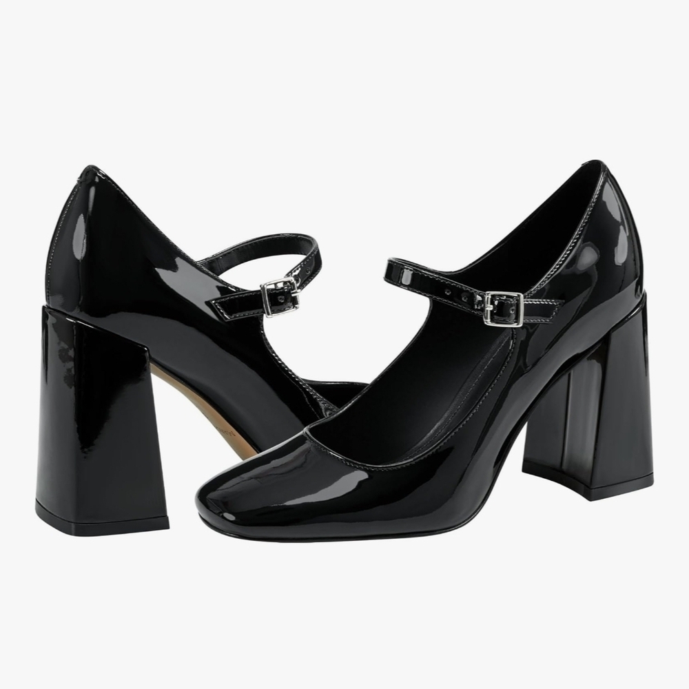 Marc Fisher Black Patent Mary Jane Heels